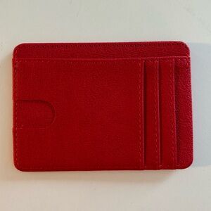 Red 3 Card Card Holder